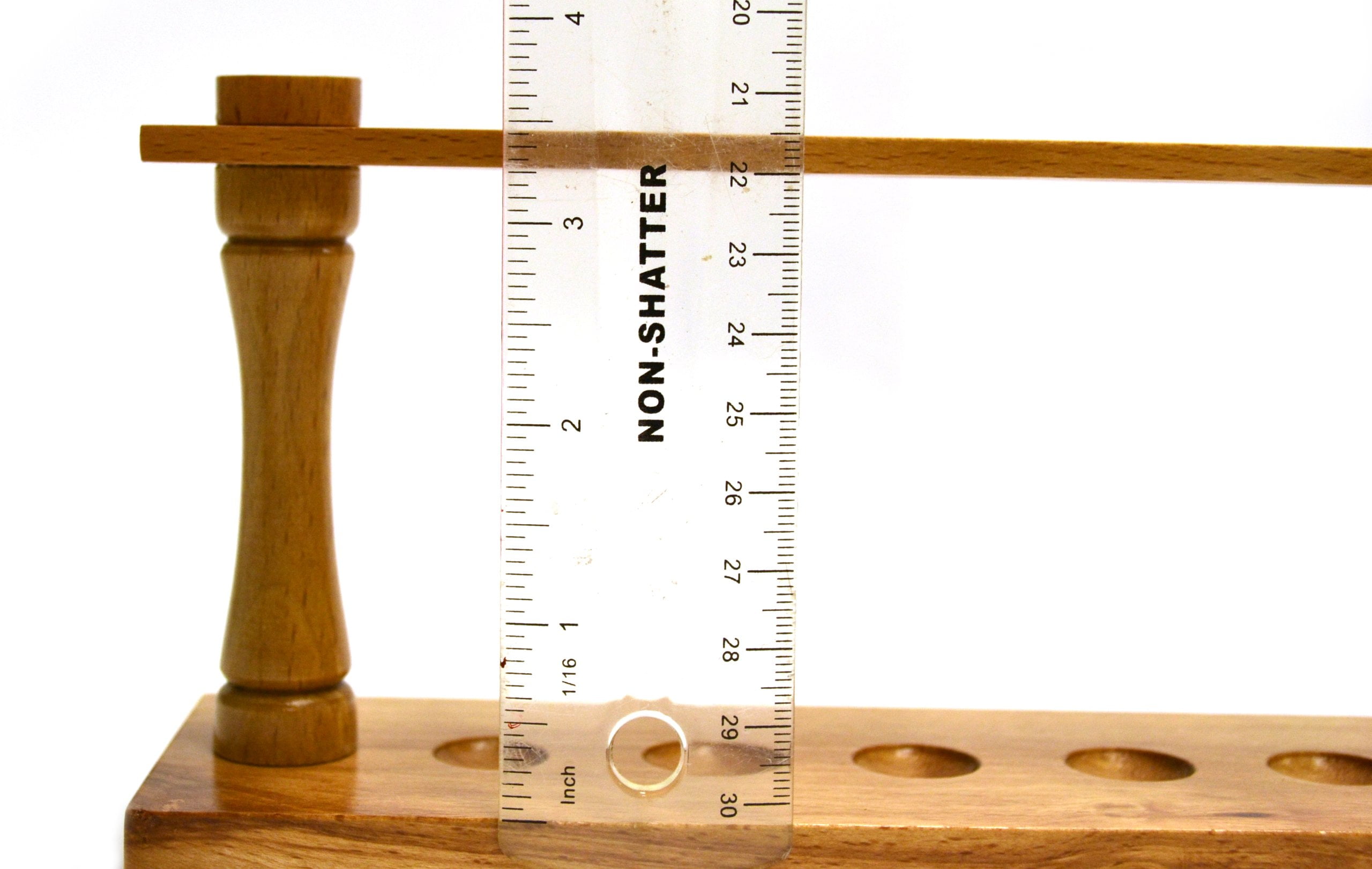 Eisco Labs Premium Wooden Test Tube Rack, 9.5 Long 22mm Holes 6