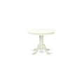thumbnail image 2 of Modern 3-Piece Dinette Set - Round Table & 2 Cream Linen Chairs - Kitchen Dining Room Furniture, 2 of 5