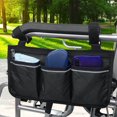 thumbnail image 1 of Sac Latéral pour Fauteuil Roulant avec Rayures Réfléchissantes, Pochettes de Rangement Imperméables pour Fauteuil Roulant, Scooter, Marcheur, 1 of 11