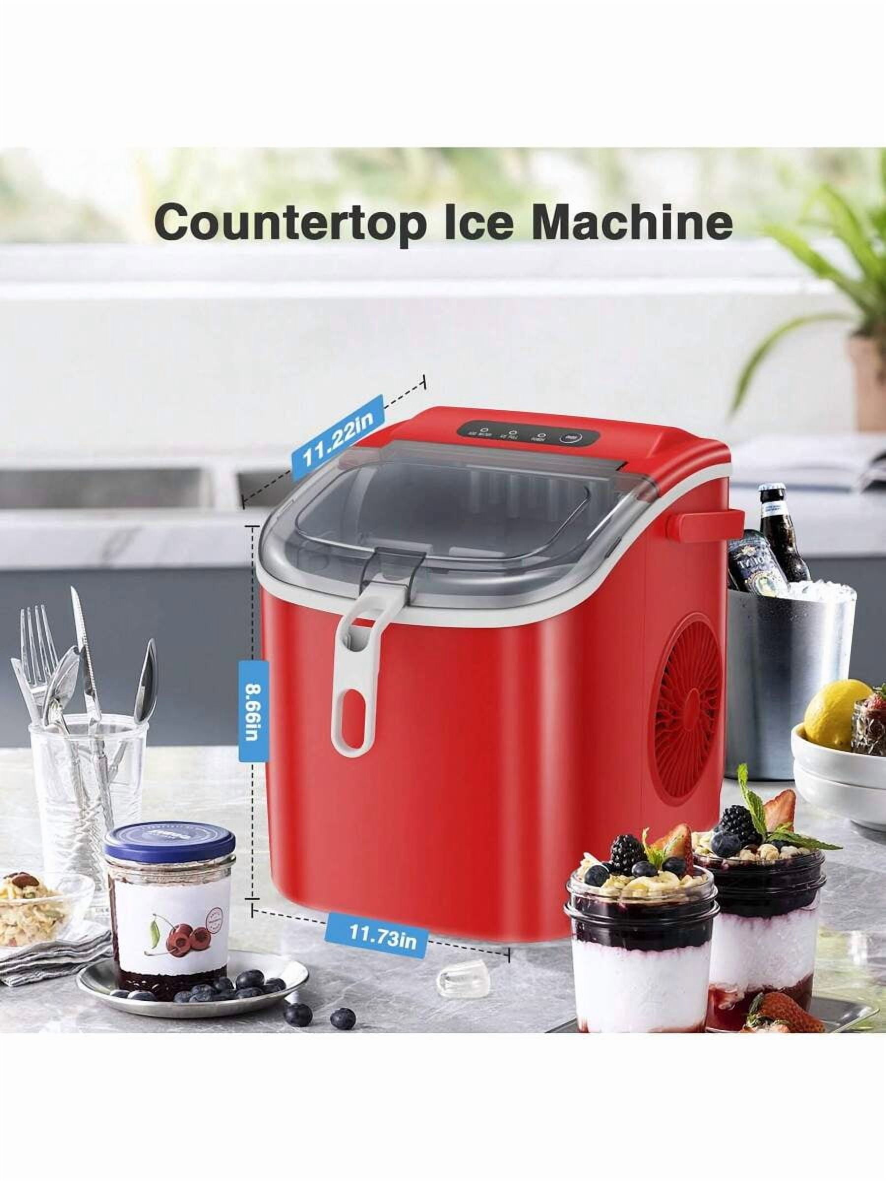 Havato Nugget Ice Maker Countertop,  Self-Cleaning  Ice Maker With Ice Basket & Scoop, 26Lbs/24H, 9 Ice Cubes Ready In 6 Mins, Chewable Ice Maker Machine For Home Camping Party RV