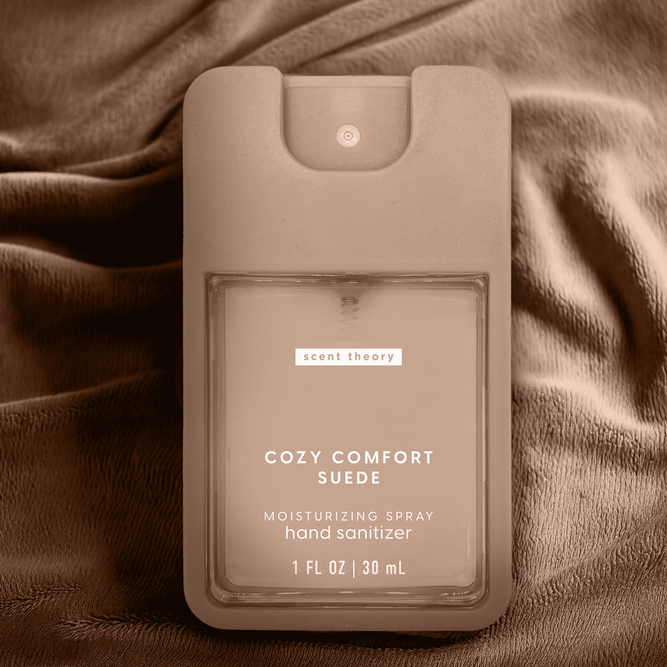 Scent Theory Hand Sanitizer Spray, Cozy Comfort Suede, 1 fl oz