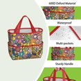 thumbnail image 4 of Garden Tool Bag,Pioneer Flower Floral Print Pattern Garden Tool Organizer,Garden Gifts,Waterproof Multi-Pocket Garden Tool Storage 11.8x5.5x11.4 Inch(Tools NOT Included), 4 of 6