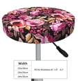 thumbnail image 4 of Xecao's Rose Flowers Print Stool Covers offer stylish, washable protection for PU round bar stools, perfect for home or commercial use., 4 of 7
