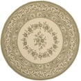thumbnail image 3 of Safavieh Courtyard Dorian Oriental Indoor/Outdoor Area Rug, Cream/Green, 5'3" x 5'3" Round, 3 of 9
