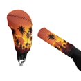 thumbnail image 4 of Renewold Hawaiian Palm Tree Sun Gold Car Handbrake Gear Shift Knob Cover 2Pcs Set Universal Fit for Most Vehicles Car Decor Accessories, 4 of 7