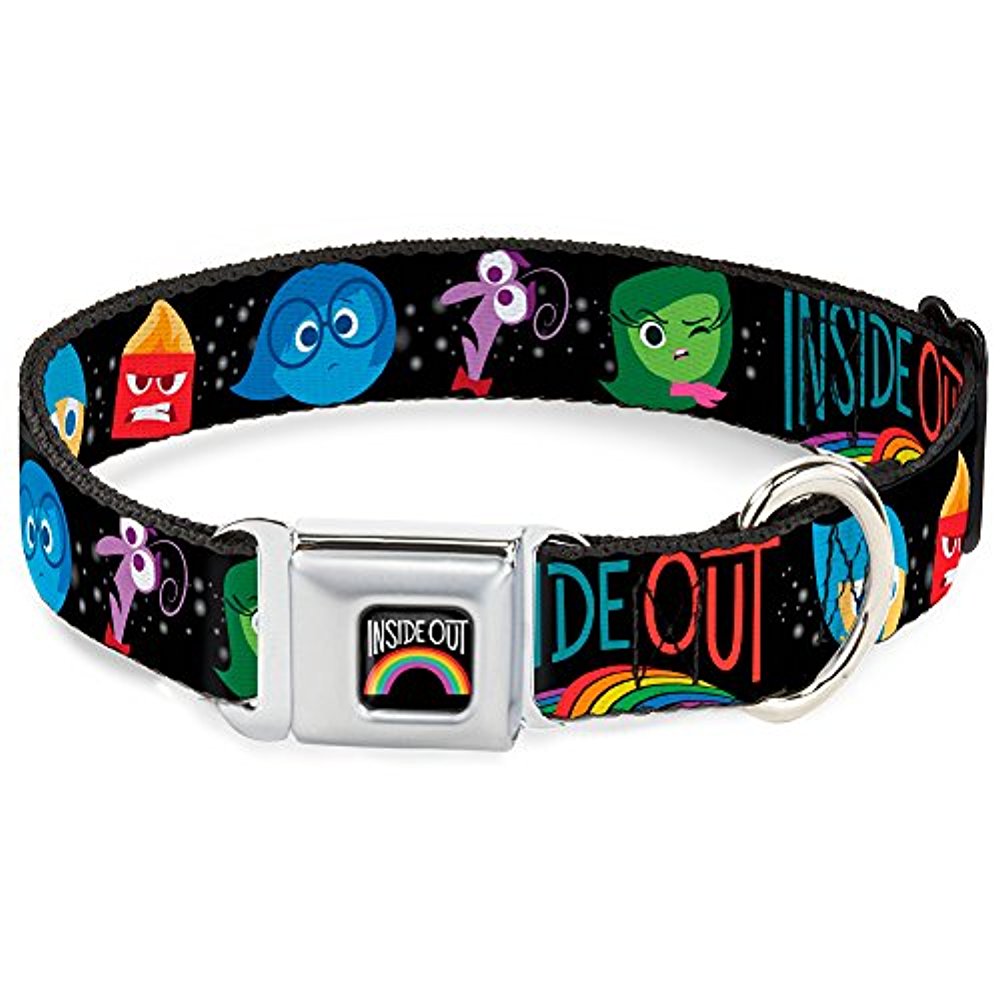 Disney Pet Collar, Dog Collar Metal Seatbelt Buckle, Inside Out Emotion