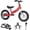 Red, variant on OHIIK 2 in 1 Adjustable Seat and Handlebar Kids Balance Bike with Pedal Kit and Training Wheels, Red
