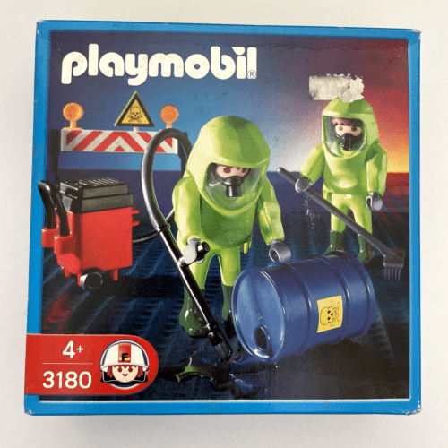 Playmobil 3180 Hazmat Toxic Waste Biohazard Cleanup Crew 2003 Vintage