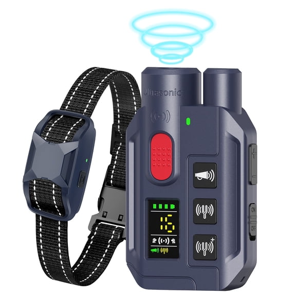 Niayaoze 2 IN 1 Dog Bark Shock Collar,4000Ft Dog Training Collar with Remote for All Dogs,Waterproof Bark Collar with Ultrasonic (1-3),Warning Tone (1-8), Vibration (1-16), Shock (1-99)