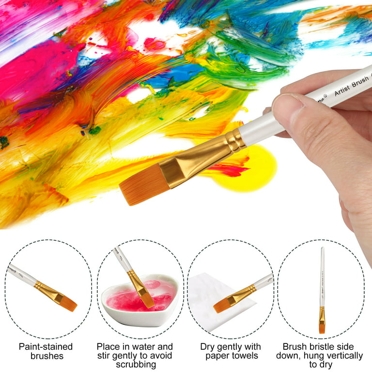 Paint Brushes for Kids Paint Brushes Bulk Paint Brushes Kids Paint Brush Set Watercolor Brushes for Kids Toddler Art Supplies Artist Paint Brushes Art