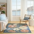thumbnail image 3 of Nourison Aloha 3'6" x 5'6" Blue Sage Outdoor Floral Flatweave Indoor/Outdoor Area Rug, 3 of 10