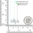 thumbnail image 4 of Simulated Cubic Zirconia Size-5 Sideways Cross Ring Round 925 Sterling Silver, 4 of 7