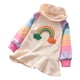 thumbnail image 1 of Odeerbi 3-12 Años Niñas Bordado Arco Iris Sudadera Vestido Primavera Otoño Manga Larga Algodón Vestido Cuello Redondo Colorido Vestido Cola de Pez, 1 of 8