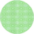 thumbnail image 1 of Ahgly Company Machine Washable Indoor Round Transitional Light Green Area Rugs, 5' Round, 1 of 7