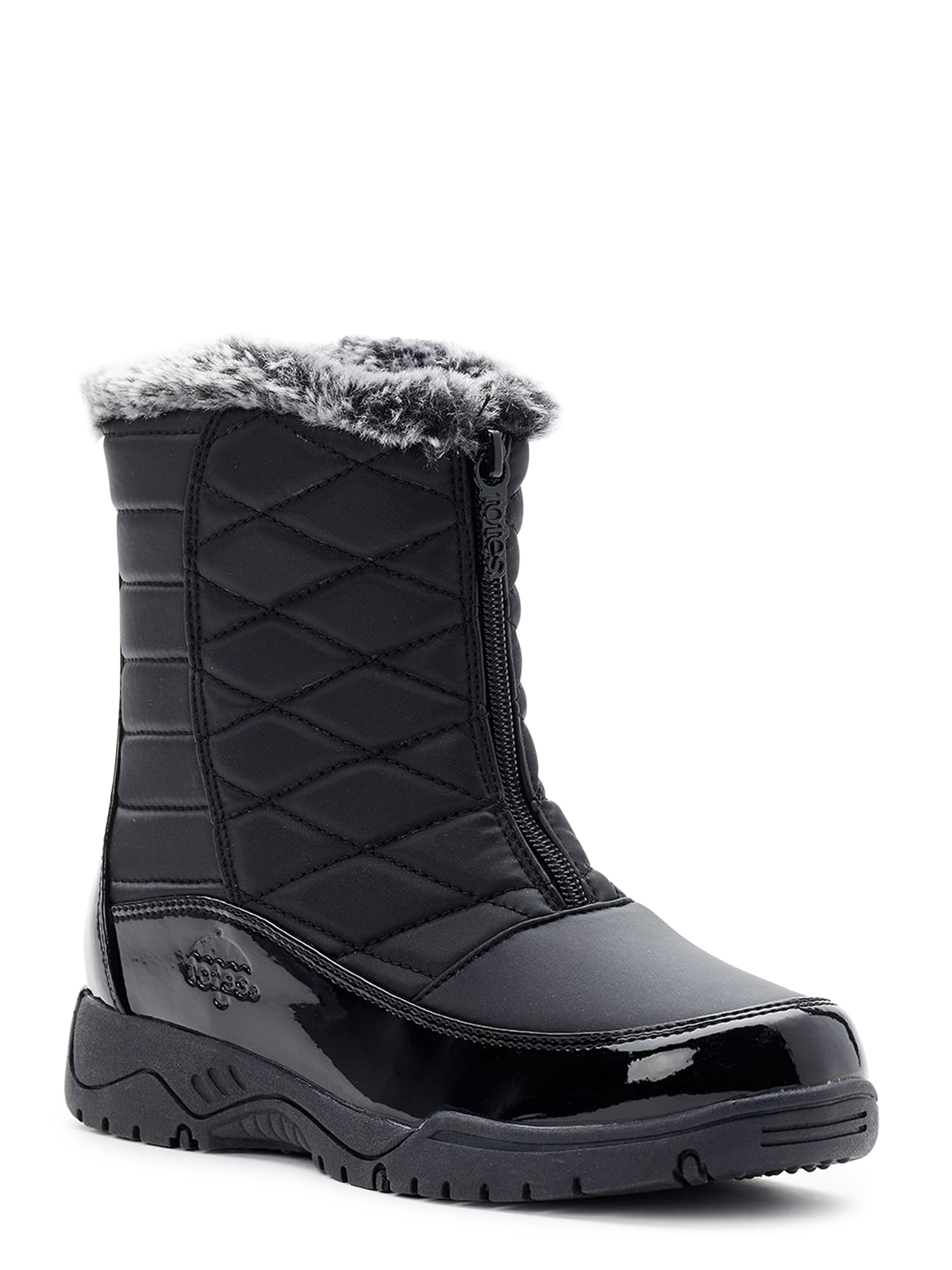 Totes Women's Esther Waterproof Faux Fur Lined Ankle Winter Boot