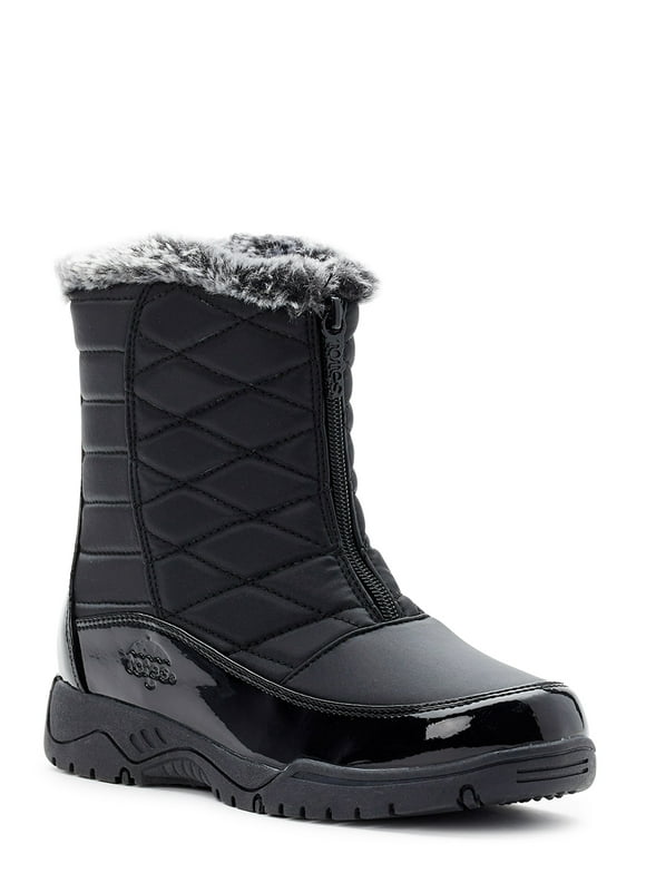 snow boots with zipper