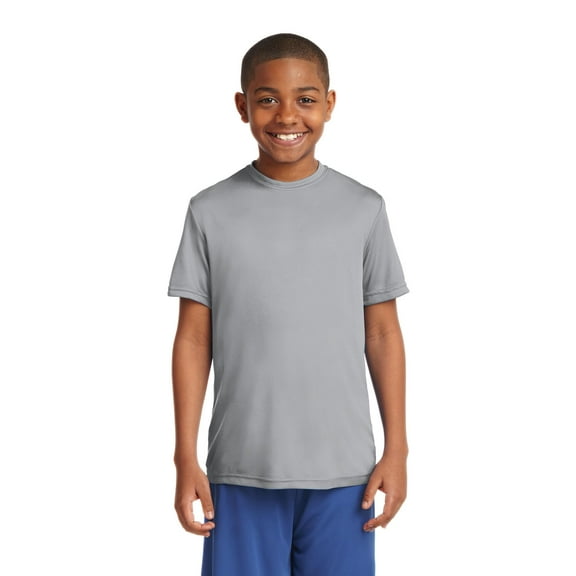 Sport-Tek Youth PosiCharge Competitor Tee-XS (Silver)