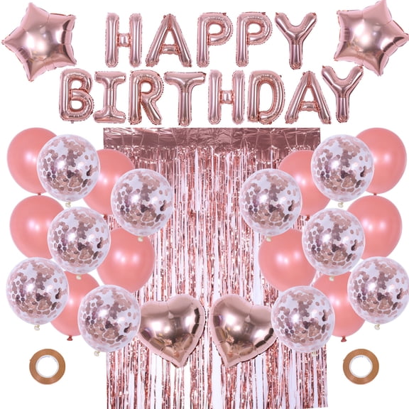 Party Decorations Set- Happy Birthday Banner, Balloons Supplies