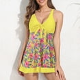 thumbnail image 1 of TIMIFIS Tankini Swimsuits for Women with Shorts Drawstring Bathing Suits Two Piece Floral Print Swimwear, 1 of 5