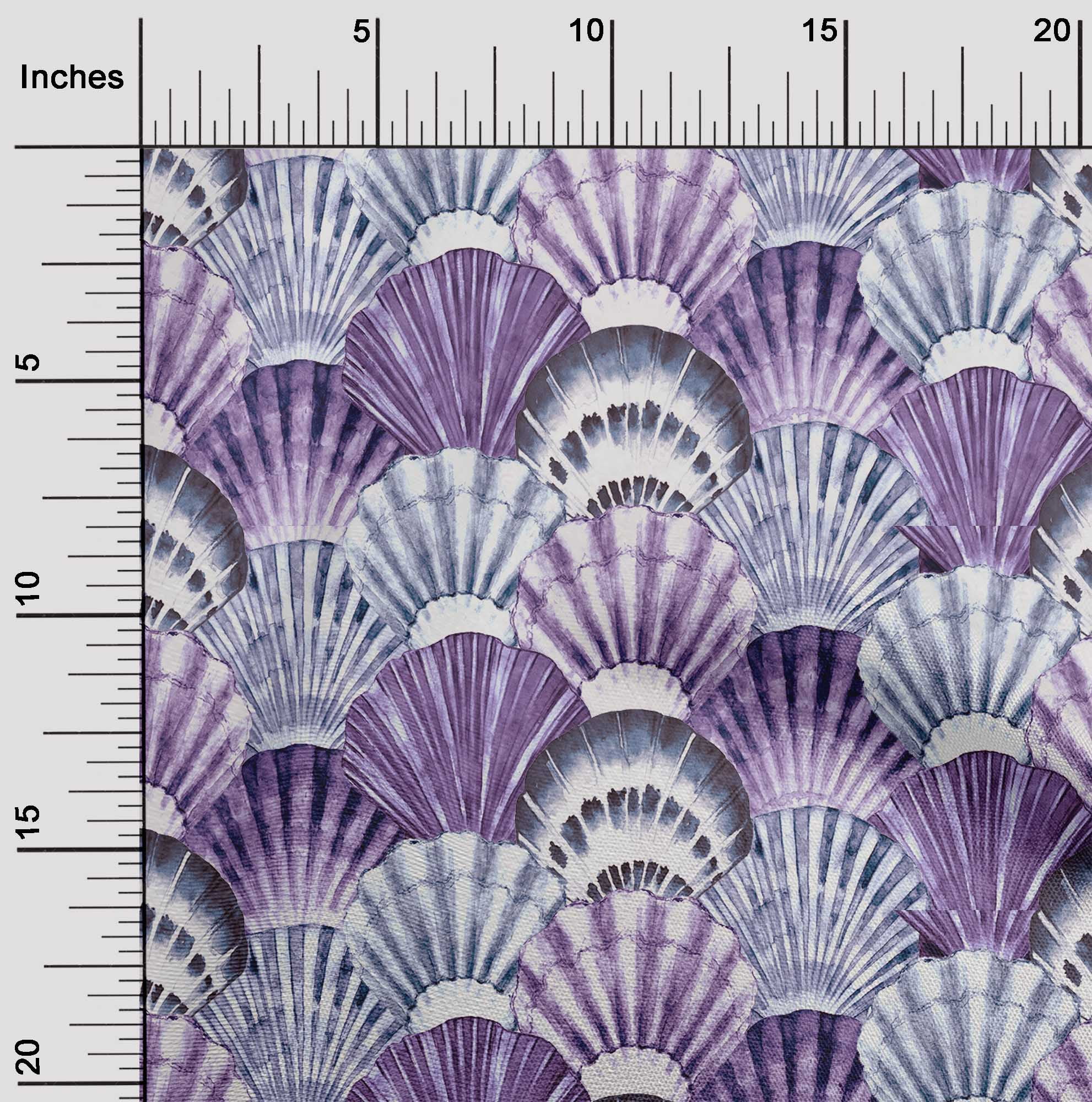 oneOone Cotton Jersey Medium Purple Fabric Sea Shells Ocean Diy Clothing Quilting Fabric Print Fabric By Yard 58 Inch Wide