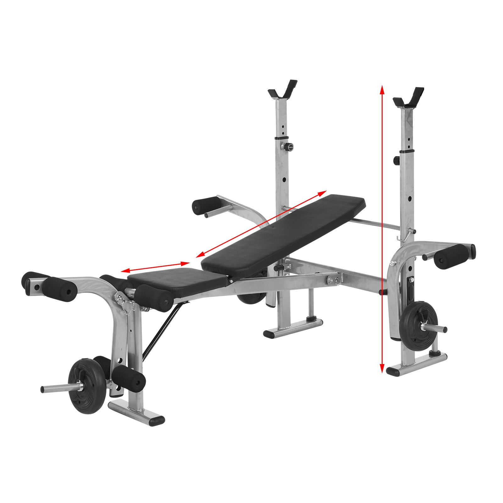 Details about   ADJUSTABLE WEIGHT BENCH PRESS BARBELL RACK EXERCISE STRENGTH TRAINING WORKOUT US 