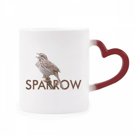 

Food Throat Sparrows Birds Heat Sensitive Mug Red Color Changing Stoneware Cup