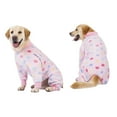 thumbnail image 5 of Large Dog Cold Weather Coat, Dog Warm Pajamas Onesie, Soft Winter Dog Sweaters Jacket PJS for Medium Large Dogs Pink Heart 30#, 5 of 7