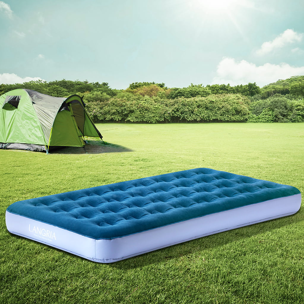 LANGRIA Upgraded Twin Size Inflatable Air Bed 8.5-Inches ...