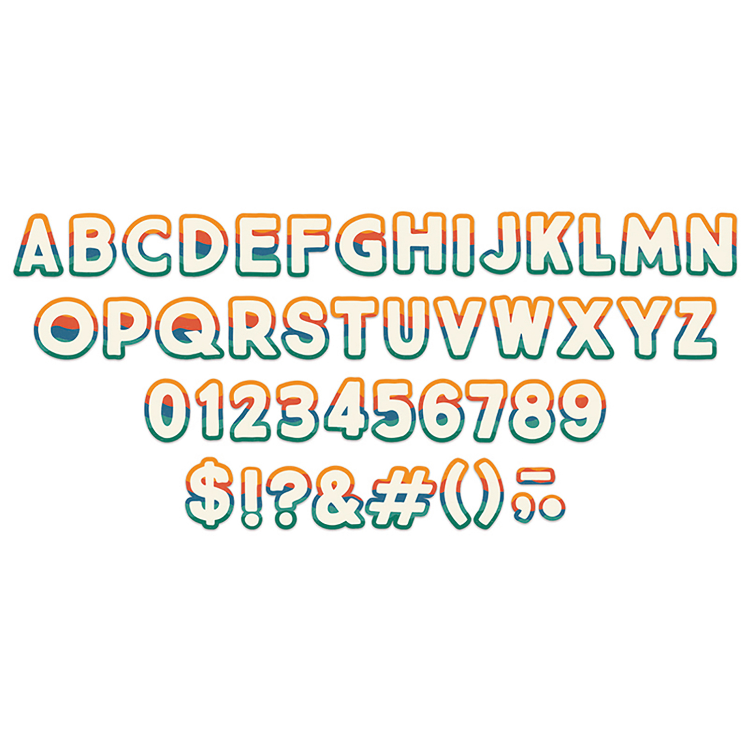 Eureka Adventurer Deco Letters, 179 Characters Per Pack, 3 Packs