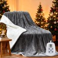 thumbnail image 4 of Simenmax Heated Blanket, 62"x84" Electric Warming Blanket with 10 Heat Levels, Ultra-Soft Dual-Sided Flannel & Sherpa Fabric, Machine Washable, ETL Certified for Safe Use, 4 of 10