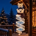 thumbnail image 7 of Hometravel Christmas Spiral Hanging LED Light Decor, Pre-lit Holiday Hanging Ornament, Assorted Designs with Bear/Bow Bell/Star Tree, Lighted Decoration for Porch, Doorway & Outdoor Christmas Decor, 7 of 7