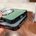 thumbnail image 6 of for iPhone 12 Case Glitter Magnetic Compatible with MagSafe Full Camera Lens Protection Luxury Plating Cute Bling Clear Shockproof Slim Phone Case for Women Girls (Green), 6 of 7