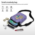 thumbnail image 7 of HELLHERO Butterfly Moon Letter Pattern Double Zipper Polyester Shoulder Bags Adult 4.33"x1.97"x7.09", 7 of 7