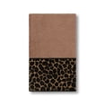 thumbnail image 5 of Authentic Hotel and Spa  Turkish Cotton Cheetah Jacquard Trim Latte Brown 3-piece Towel Set, 5 of 5