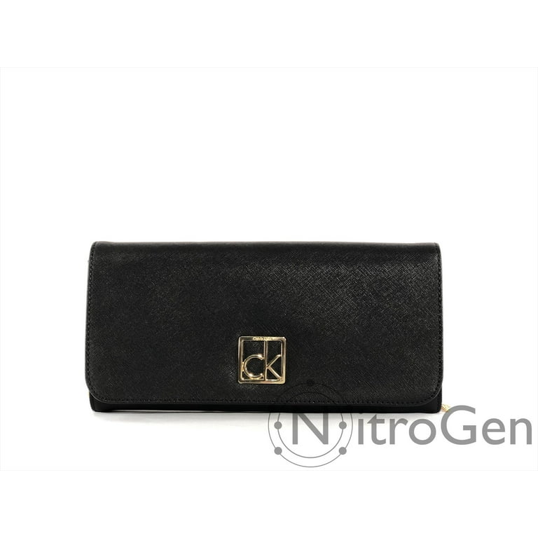 rijstwijn Attent lelijk Calvin Klein Saffiano Leather Clutch / Shoulder Bag Brand New - Walmart.com