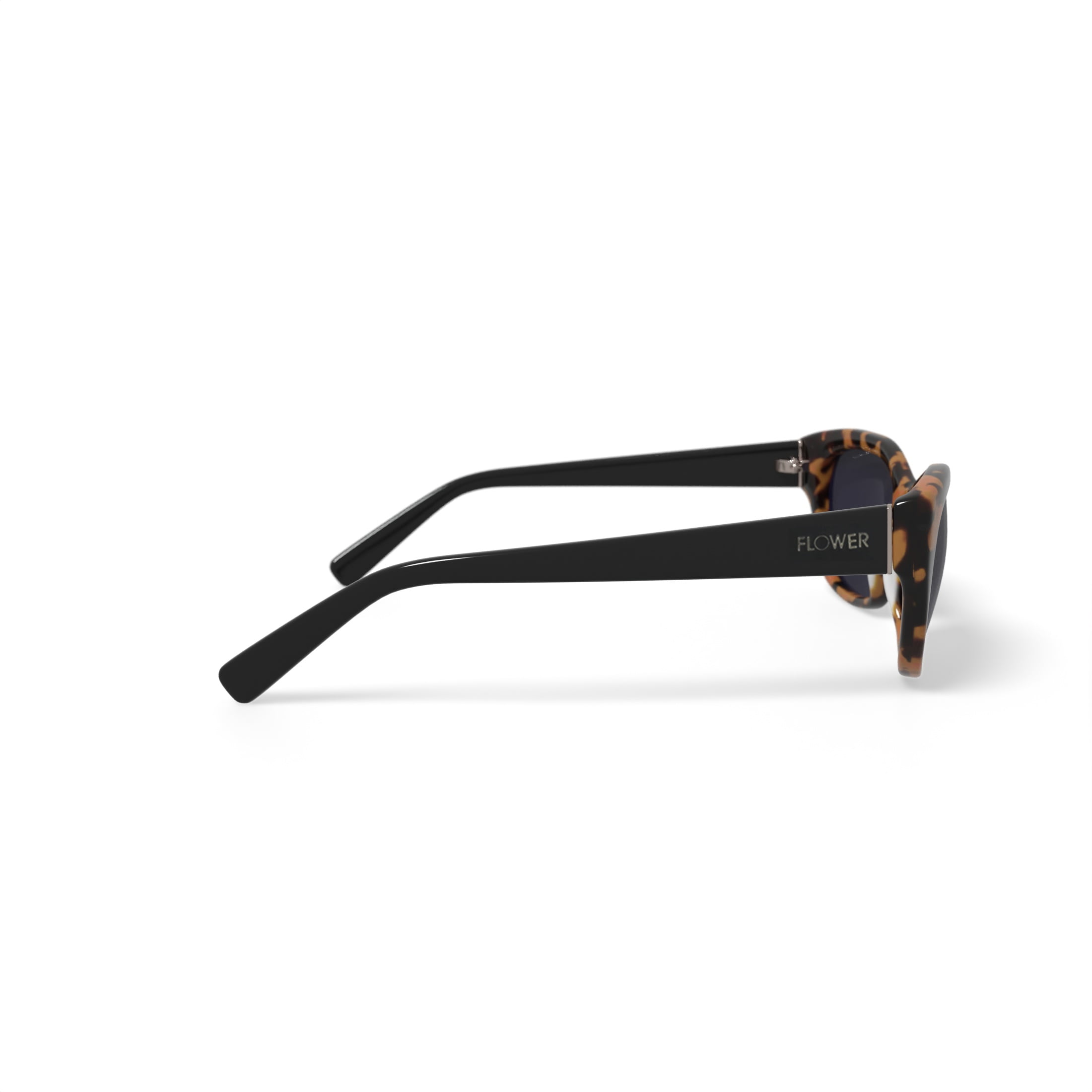 FLOWER Women's Rx'able Polarized Fashion Sunglasses, FLR1007P - Chloe, Tortoise, 53-16-140, with Case