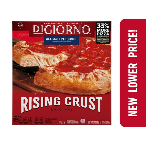 DiGiorno Frozen Pizza,  Pepperoni Rising Crust Pizza with Marinara Sauce, 27.5 oz (Frozen)