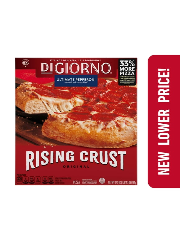 DiGiorno Frozen Pizza,  Pepperoni Rising Crust Pizza with Marinara Sauce, 27.5 oz (Frozen)