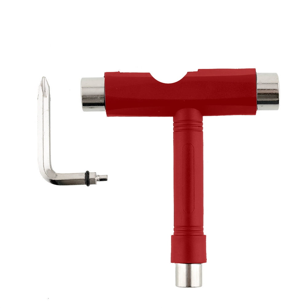 All In One Skate TOOL Skateboards Longboard T Type Red by Xspec