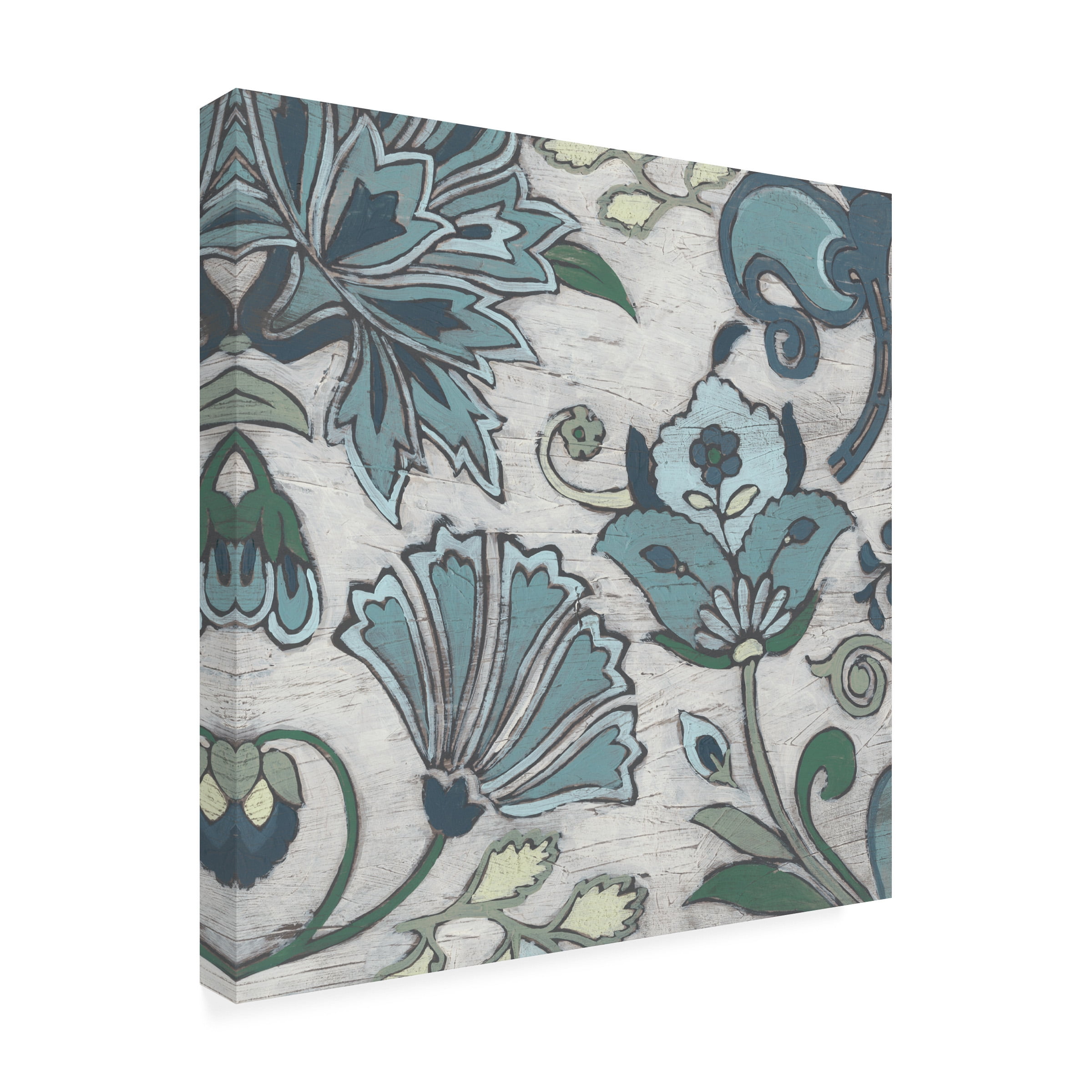 June Erica Vess 'Blue Garden Chintz I' Canvas Art