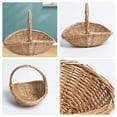 thumbnail image 6 of Monyance convenient storage basket Wicker Picnic Basket with Handle - Empty Gift Basket for Garden Fruit(9.06X7.09X6.69Inches), 6 of 11
