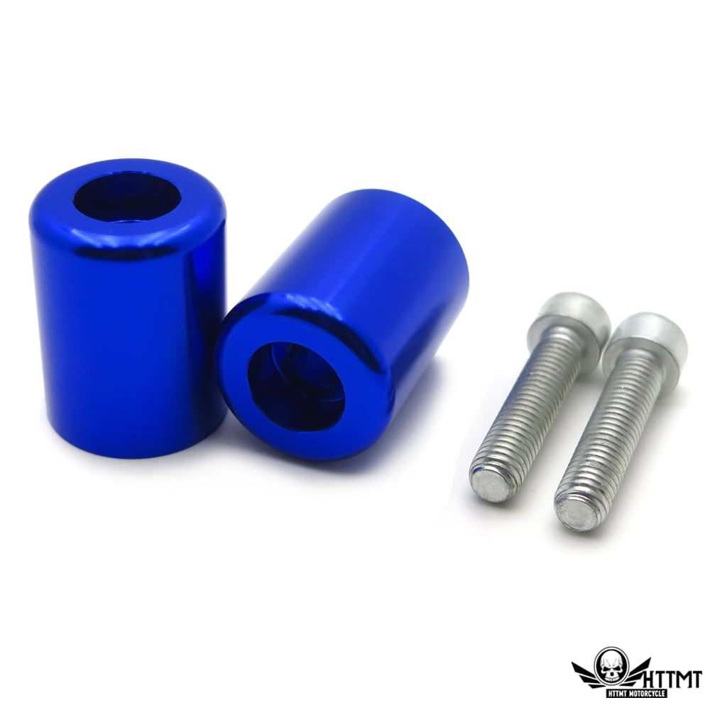 USMT220-009-BLUE-NOLOGO Blue Bar Ends Compatible With Kawasaki Ninja 250 500 Zx600 Zx6 636 Zzr600 Zx6R Zx6Rr NOLOGO HTTMT