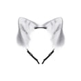 thumbnail image 2 of Halloween Party Accessories, Kitten Halloween, Cat for Girls, Thick Black Headband, Plush Furry Gray Cat Ear Headband Measuring 8X8 in for and Daily Themed Wear, 2 of 6