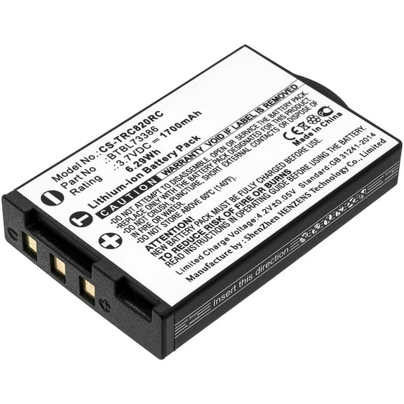 Replacement Battery for URC MXHP-R500,MXHP-R700,R100,RM-2,TRC-1080,TRC-820,BTBL73386,1700mAh