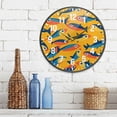 thumbnail image 3 of Yayeee Wall Clock Battery Operated 9.5" Silent Non-Ticking for Living Room, Yellow Sardines Pattern, 3 of 8