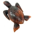 thumbnail image 2 of Hawaiian Wooden Carved Sea Turtle Tortoise Statue Figurine Sculpture Handcrafted Handmade Home Decor Rustic Garden Decoration, 2 of 4