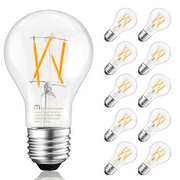Mastery Mart Dimmable Vintage LED Light Bulb, A19 Clear Glass, Antique Edison Style, 5W (Equivalent to 40 Watt), 450LM 2700K Soft White, E26 Base Decorative Filament Bulb, UL and Energy Star, 10 Pack