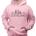 thumbnail image 2 of Skyline Cleveland Ohio Hoodie Sweatshirt Unisex 3X-Large Pink, 2 of 5