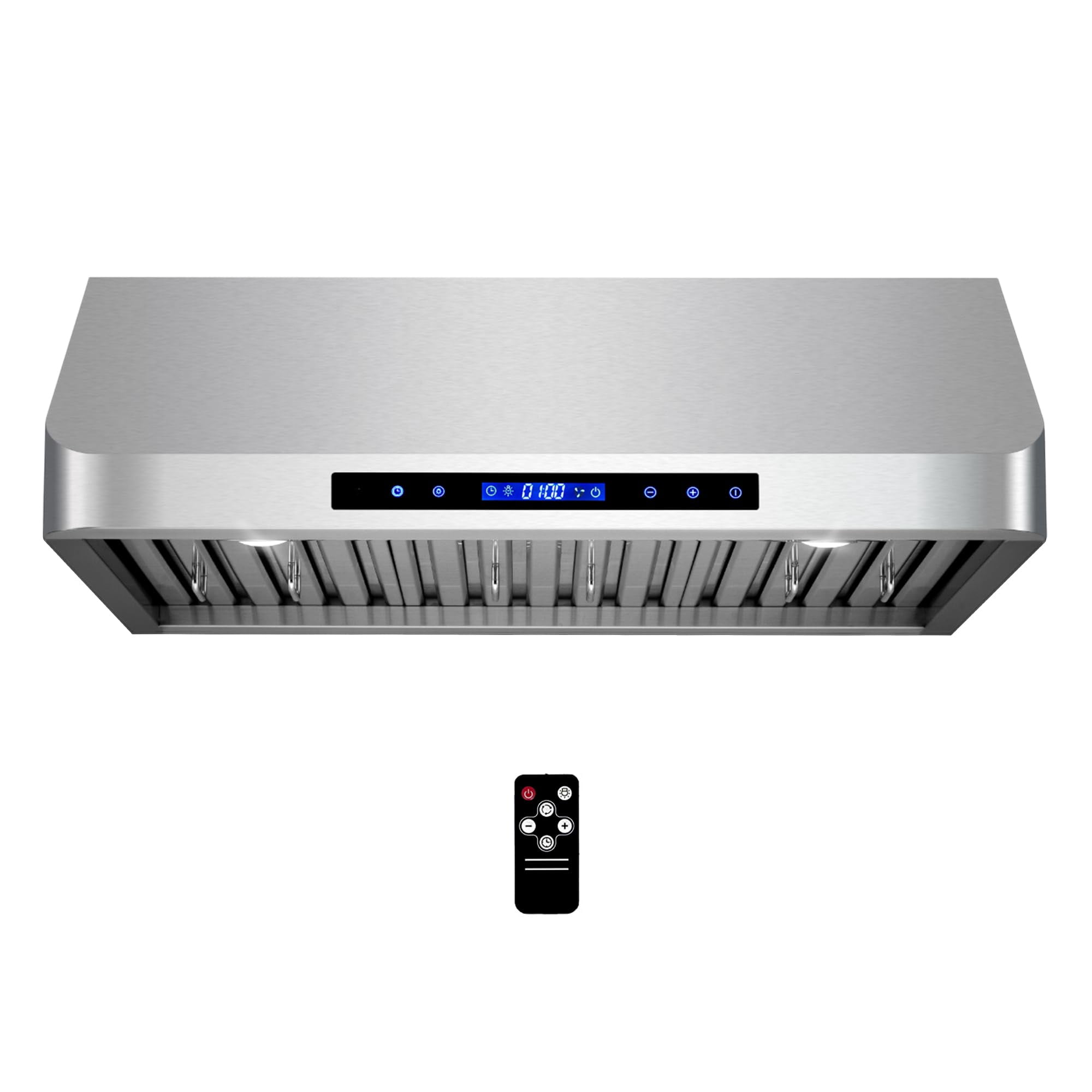 Pemberly Row 30 in. 500 CFM Ducted Under Cabinet Range Hood in Stainless Steel