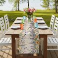 thumbnail image 4 of Table Runners 70 Inches Long Dress Scarves, Spring Floral Farmhouse Coffee/Dining/Kitchen Table Decor, Holiday Table Runner, Daisy Sunflowers Wisteria Hummingbird Beige 13x70 Inch, 4 of 9
